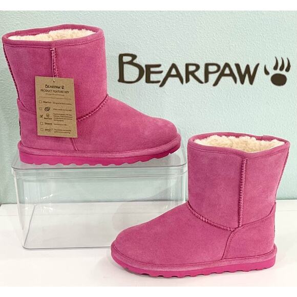 Womens BearPaw Elle Casual Boots ‘Pink: New W/Tag! Size: 5 Women’s - Picture 1 of 8